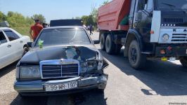 Ağcabədidə üç avtomobil toqquşub (FOTO)