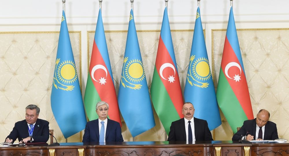 Azərbaycan-Qazaxıstan sənədləri imzalanıb (FOTO/VİDEO) (YENİLƏNİB)