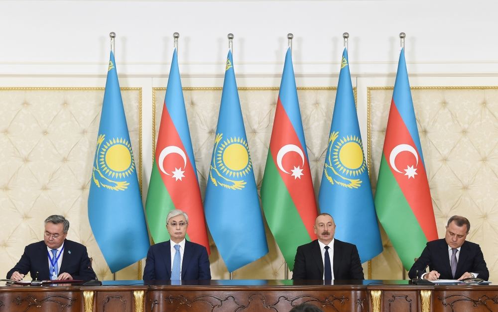 Azərbaycan-Qazaxıstan sənədləri imzalanıb (FOTO/VİDEO) (YENİLƏNİB)