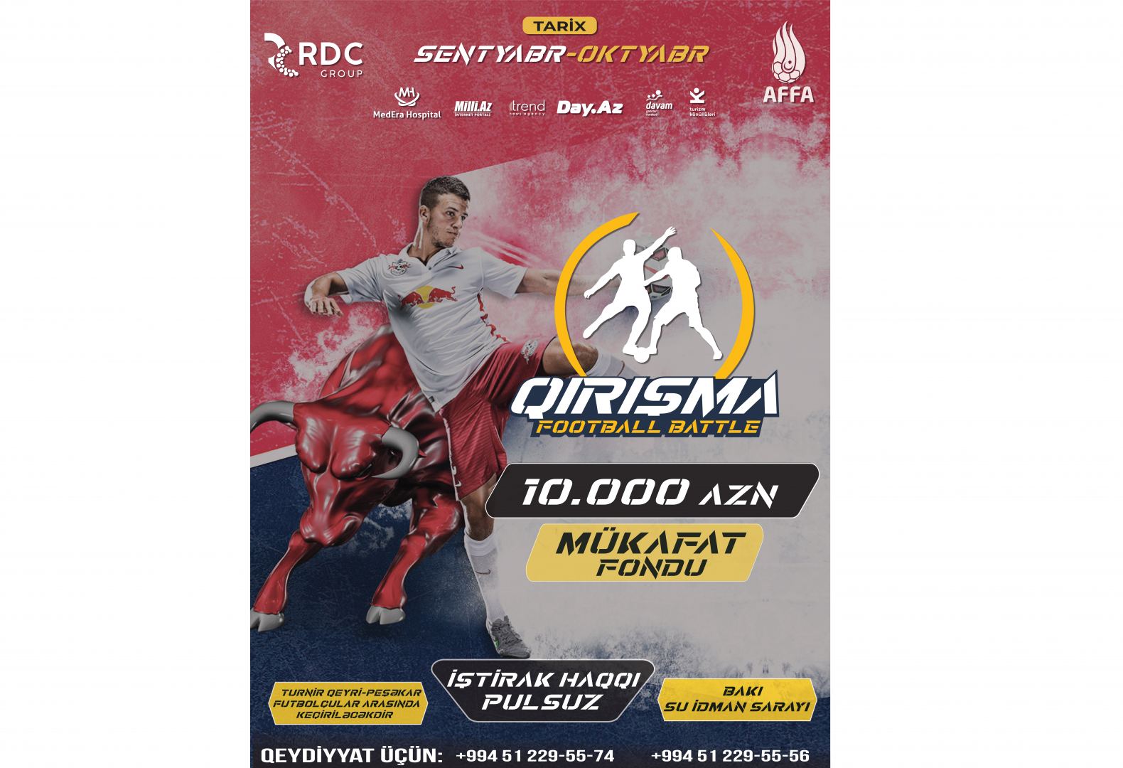 "Qırışma" futbol turnirin püşkatma mərasimi keçiriləcək