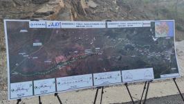 Diplomatlar Əhmədbəyli-Füzuli-Şuşa avtomobil yolu üzərində tikintisi başa çatmaqda olan tunelə baxış keçirib (FOTO)