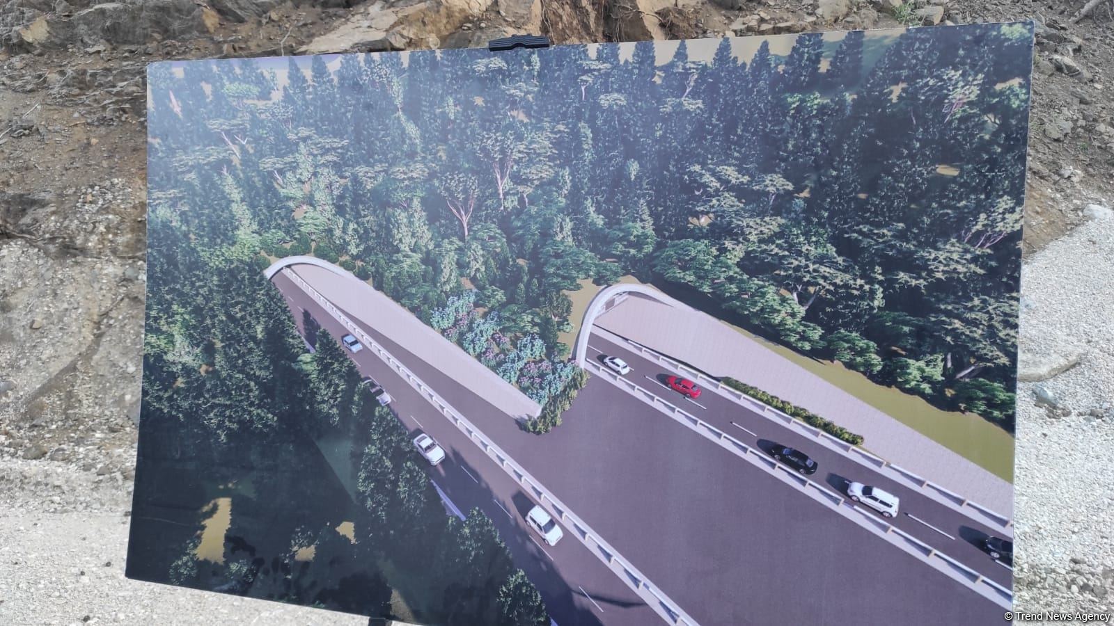 Diplomatlar Əhmədbəyli-Füzuli-Şuşa avtomobil yolu üzərində tikintisi başa çatmaqda olan tunelə baxış keçirib (FOTO)