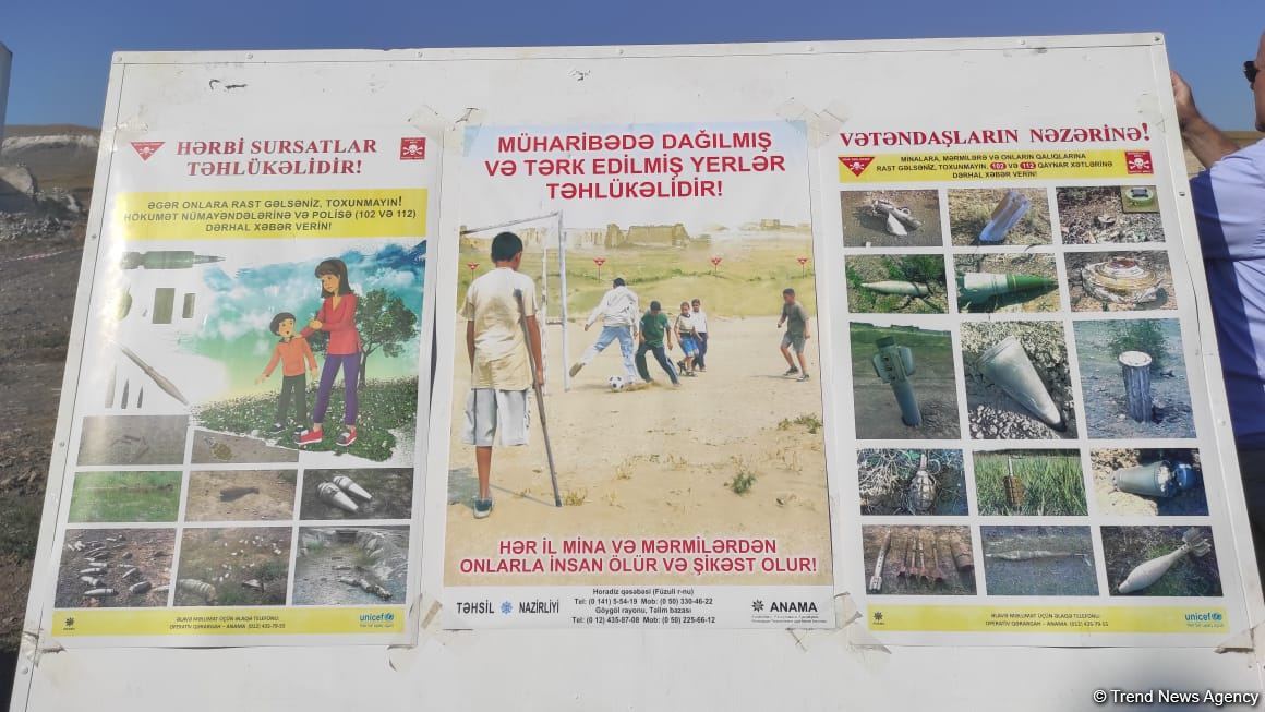 Diplomatlar Füzulidə minaların zərərsizləşdirilməsi prosesini izləyiblər (FOTO/VİDEO)