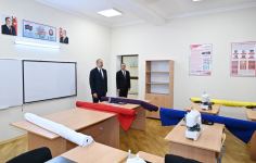 Prezident İlham Əliyev Nəsimi rayonunda yeni korpusu tikilən 35 saylı tam orta məktəbdə yaradılan şəraitlə tanış olub (FOTO/VİDEO)