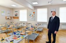 Prezident İlham Əliyev Suraxanı rayonunda yeni inşa edilmiş 87 saylı məktəb kompleksində yaradılan şəraitlə tanış olub (FOTO/VİDEO)