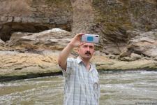Xarici səyahətçilər Xudafərin körpüsündə olublar (FOTO)