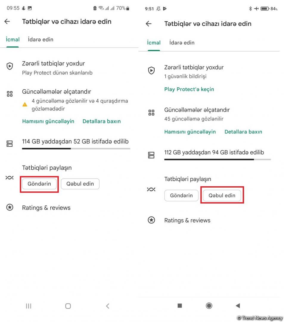 İnternet olmadan tətbiqləri necə paylaşmaq olar? (FOTO)