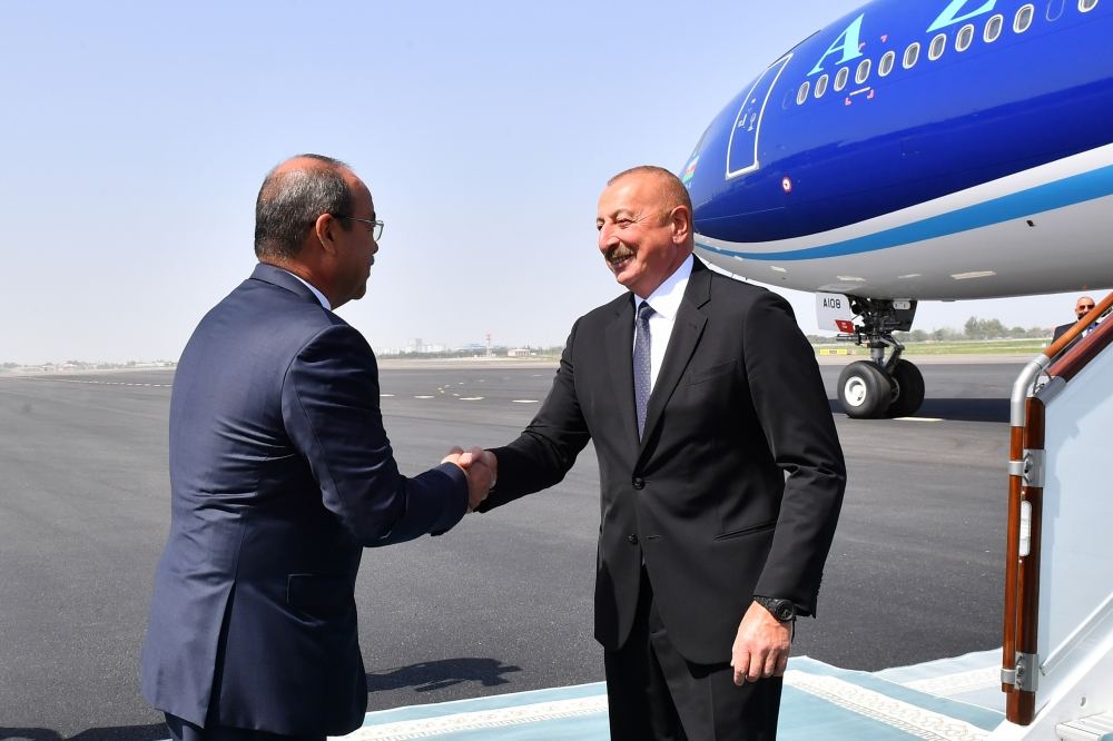 Prezident İlham Əliyev Özbəkistana səfərə gəlib (FOTO/VİDEO)
