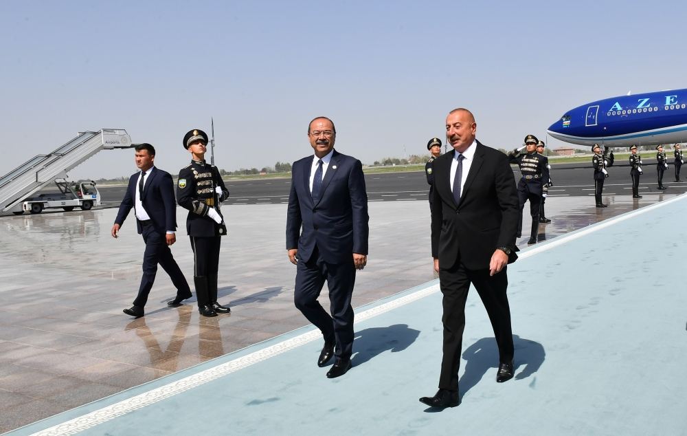 Prezident İlham Əliyev Özbəkistana səfərə gəlib (FOTO/VİDEO)