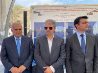 Şərqi Zəngəzur iqtisadi rayonunda İranla sərhəddə Ağbənd avtomobil yolu körpüsünün təməlqoyma mərasimi keçirilib (FOTO)