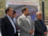 Şərqi Zəngəzur iqtisadi rayonunda İranla sərhəddə Ağbənd avtomobil yolu körpüsünün təməlqoyma mərasimi keçirilib (FOTO)