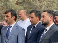 Şərqi Zəngəzur iqtisadi rayonunda İranla sərhəddə Ağbənd avtomobil yolu körpüsünün təməlqoyma mərasimi keçirilib (FOTO)