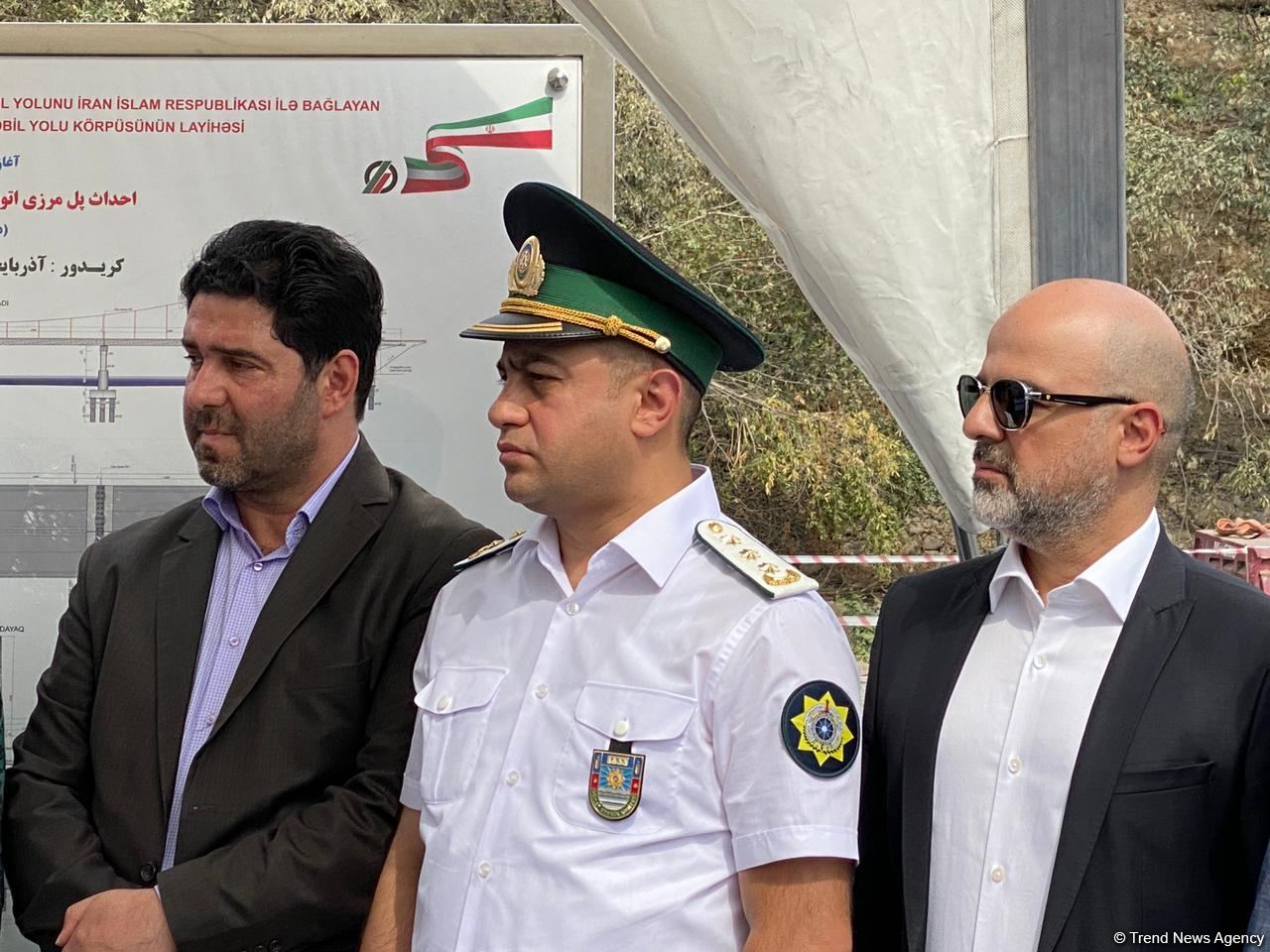 Şərqi Zəngəzur iqtisadi rayonunda İranla sərhəddə Ağbənd avtomobil yolu körpüsünün təməlqoyma mərasimi keçirilib (FOTO)