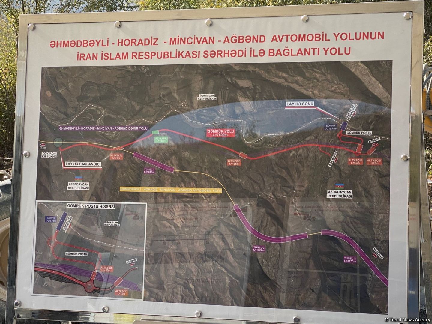 Şərqi Zəngəzur iqtisadi rayonunda İranla sərhəddə Ağbənd avtomobil yolu körpüsünün təməlqoyma mərasimi keçirilib (FOTO)