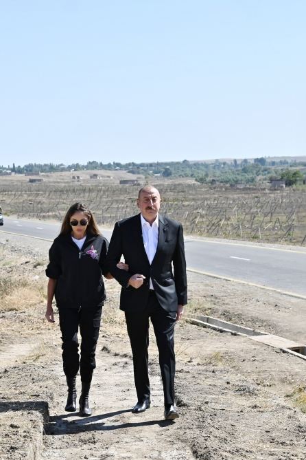 Prezident İlham Əliyev və Birinci xanım Mehriban Əliyeva Füzuli rayonuna səfər ediblər  (FOTO/VİDEO) (YENİLƏNİB)