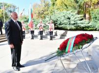 Prezident İlham Əliyev Sofiyada naməlum əsgərin məzarını ziyarət edib (FOTO/VİDEO)