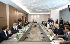Prezident İlham Əliyev Sofiyada Bolqarıstanın biznes dairələrinin nümayəndələri ilə görüşüb (FOTO/VİDEO) (YENİLƏNİB)