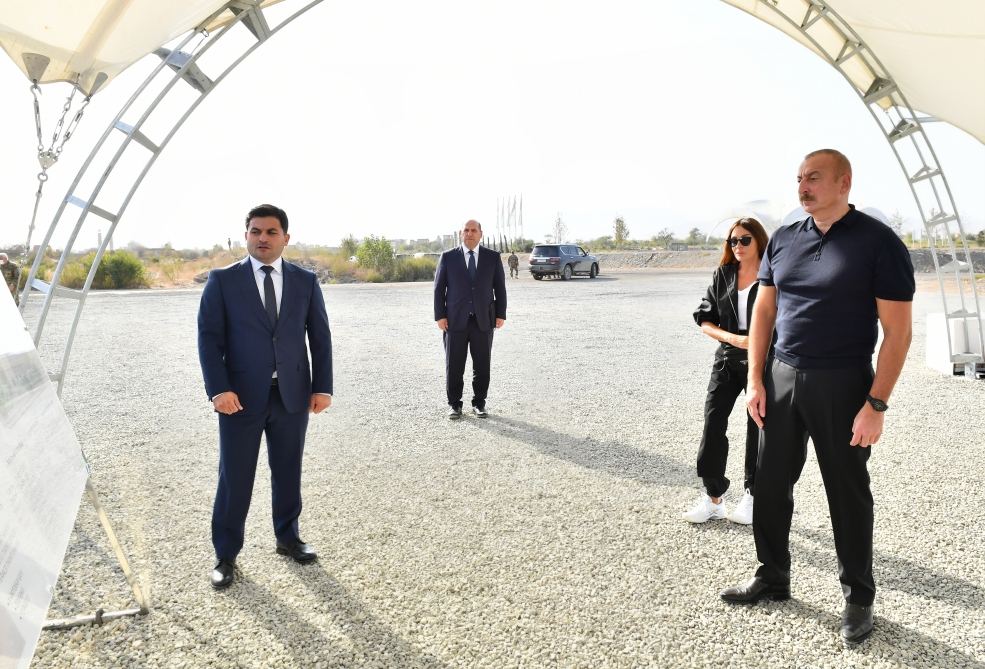 Prezident İlham Əliyev və Birinci xanım Mehriban Əliyeva City Hotel Agdam mehmanxanasının təməlqoyma mərasimində iştirak ediblər (YENİLƏNİB) (FOTO/VİDEO)