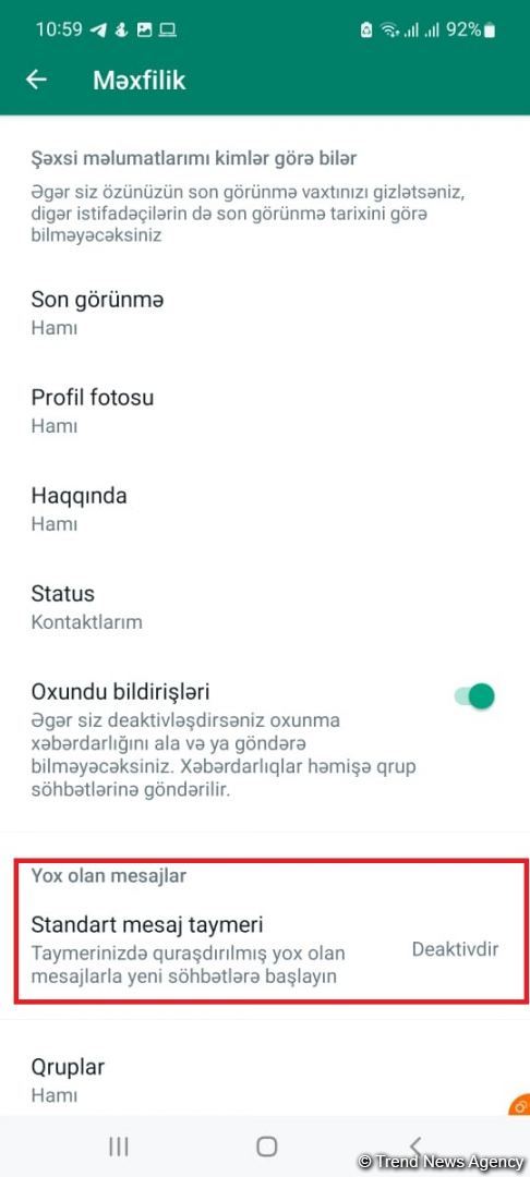 “WhatsApp”da mesajların avtomatik silinmə qaydası - Yeni funksiya