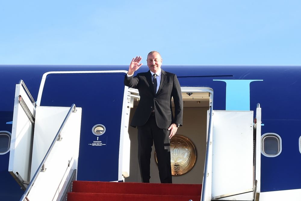 Prezident İlham Əliyevin Qazaxıstana işgüzar səfəri başa çatıb (FOTO)