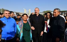 Prezident İlham Əliyev və Birinci xanım Mehriban Əliyeva Zəngilanın Ağalı kəndində sakinlərlə görüşüblər (YENİLƏNİB) (FOTO/VİDEO)