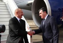 Prezident İlham Əliyev Gürcüstana işgüzar səfərə gəlib (FOTO/VİDEO)