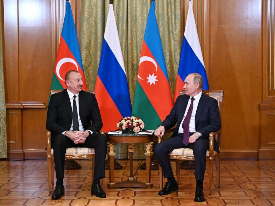 Soçidə Prezident İlham Əliyev ilə Prezident Vladimir Putin arasında ikitərəfli görüş keçirilib (FOTO/VİDEO) (YENİLƏNİB)