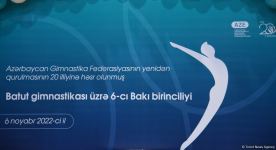 Batut gimastikası üzrə 6-cı Bakı birinciliyinin yarışlarına start verilib (FOTO)