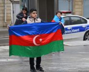 Bakıda Zəfər yürüşü keçirilib (FOTO/VİDEO)