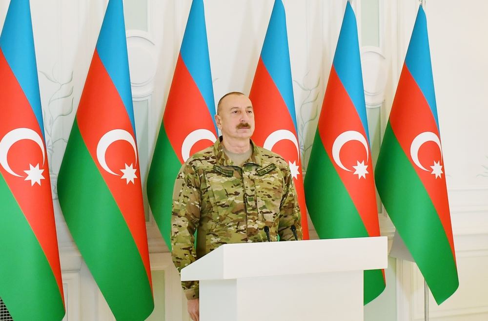 Prezident İlham Əliyev: Şuşanı düşmən işğalından azad edən Azərbaycan Silahlı Qüvvələri şanlı tarix yazdı (TAM NİTQ)