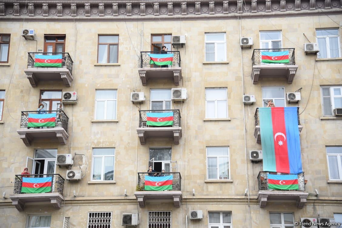 Bakıda Zəfər yürüşü keçirilib (FOTO/VİDEO)