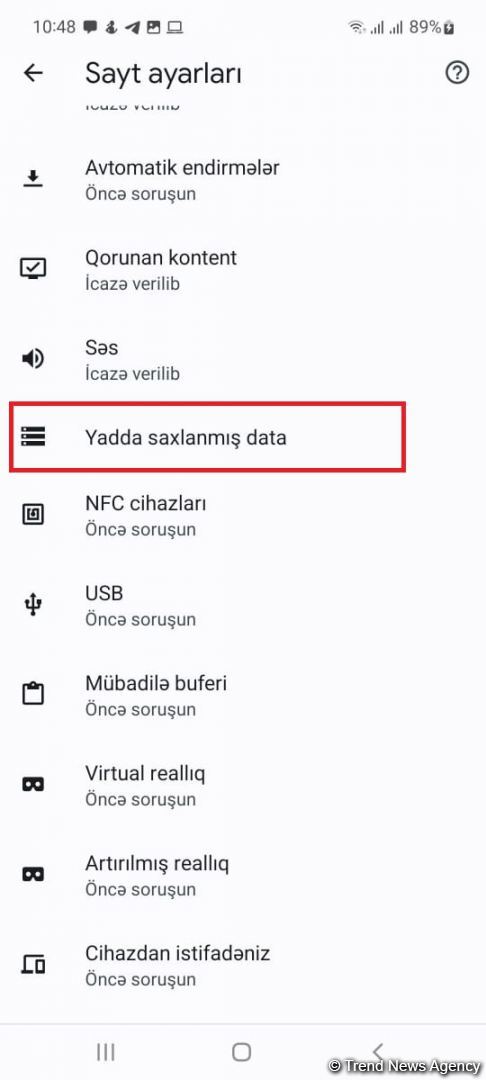 Brauzerin sayt datasını necə təmizləmək olar? (FOTO)