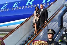 Prezident İlham Əliyev və Birinci xanım Mehriban Əliyeva Özbəkistana səfərə gəliblər (FOTO/VİDEO)