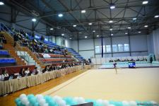Bədii və aerobika gimnastikası üzrə birgə Bakı çempionatının ikinci günü start götürüb (FOTO)