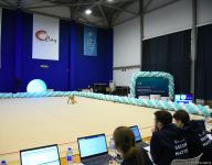 Bədii və aerobika gimnastikası üzrə birgə Bakı çempionatının ikinci günü start götürüb (FOTO)