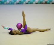 Bədii və aerobika gimnastikası üzrə birgə Bakı çempionatının ikinci günü start götürüb (FOTO)