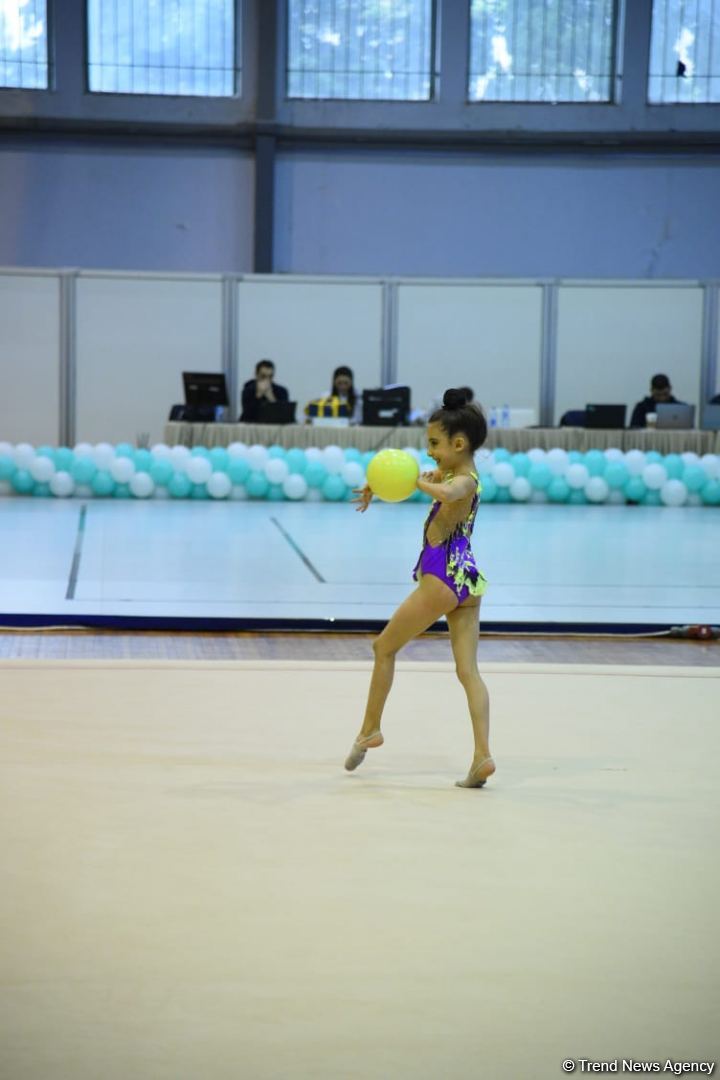 Bədii və aerobika gimnastikası üzrə birgə Bakı çempionatının ikinci günü start götürüb (FOTO)