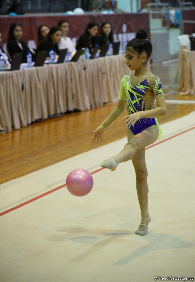 Bədii və aerobika gimnastikası üzrə birgə Bakı çempionatının ikinci günü start götürüb (FOTO)