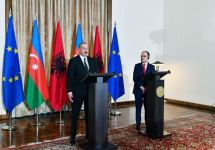 Azərbaycan və Albaniya prezidentləri mətbuata bəyanatlarla çıxış ediblər (FOTO/VİDEO) (YENİLƏNİB)