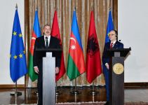 Azərbaycan və Albaniya prezidentləri mətbuata bəyanatlarla çıxış ediblər (FOTO/VİDEO) (YENİLƏNİB)