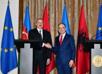 Azərbaycan və Albaniya prezidentləri mətbuata bəyanatlarla çıxış ediblər (FOTO/VİDEO) (YENİLƏNİB)