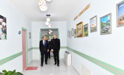 Prezident İlham Əliyev Heydər Əliyev Fondunun təşəbbüsü ilə Oğuzda inşa edilmiş körpələr evi-uşaq bağçasının açılışında iştirak edib (FOTO/VİDEO) (YENİLƏNİB)