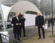 Prezident İlham Əliyev və Birinci xanım Mehriban Əliyeva “Yuxarı Baş” Milli Tarix-Memarlıq Qoruğu ərazisində aparılan təmir-bərpa işləri ilə tanış olublar (FOTO/VİDEO) (YENİLƏNİB)