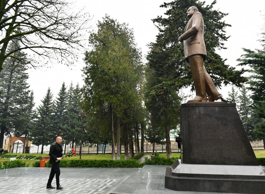 Prezident İlham Əliyev Oğuz rayonuna səfər edib (FOTO/VİDEO)