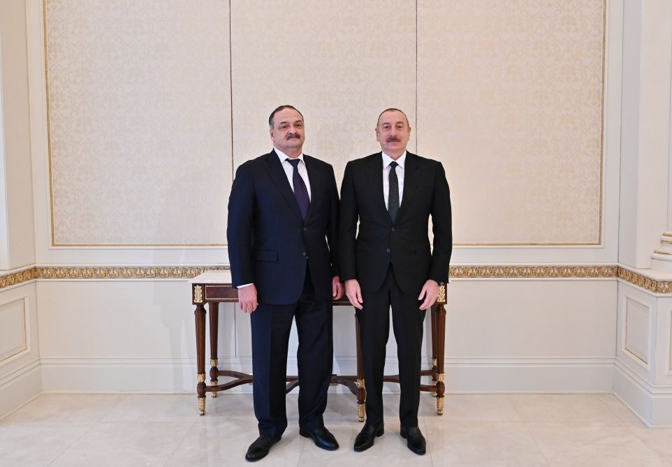 Prezident İlham Əliyev Rusiya Federasiyasının Dağıstan Respublikasının rəhbərini qəbul edib  (FOTO) (YENİLƏNİB)