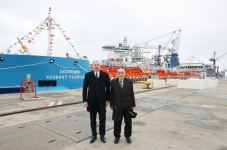 Prezident İlham Əliyev “Akademik Xoşbəxt Yusifzadə” tankerinin istismara verilməsi mərasimində iştirak edib (FOTO) (YENİLƏNİB)