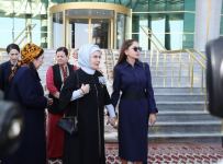 Birinci vitse-prezident Mehriban Əliyeva Türkmənbaşı şəhərində təsviri və dekorativ sənət əsərlərindən ibarət sərgilərlə tanış olub (FOTO/VİDEO) (YENİLƏNİB)