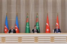 Azərbaycan-Türkiyə-Türkmənistan sənədləri imzalanıb (FOTO/VİDEO)
