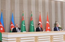 Azərbaycan-Türkiyə-Türkmənistan sənədləri imzalanıb (FOTO/VİDEO)