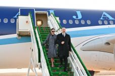 Prezident İlham Əliyev və Birinci xanım Mehriban Əliyeva Türkmənistana səfərə gəlib (FOTO/VİDEO)